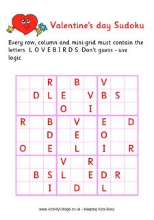 Valentine's Day Sudoku Puzzles
