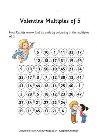 Valentine's Stepping Stones Multiples of 5