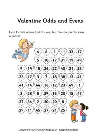 Valentine's Stepping Stones Odds and Evens