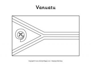 Vanuatu Flag Colouring Page
