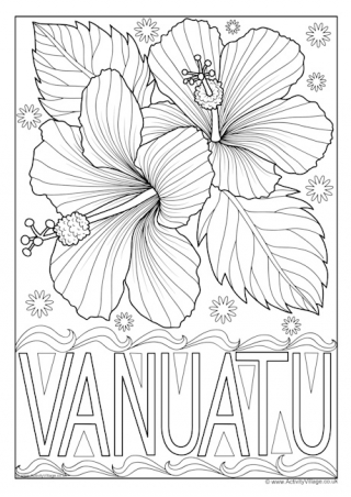 Vanuatu National Flower Colouring Page