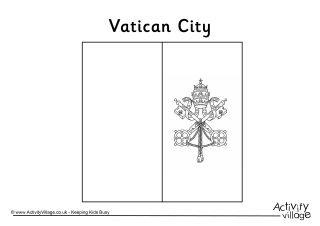 Vatican City Flag Colouring Page