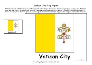 Vatican City Flag Jigsaw
