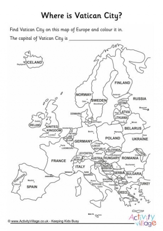 Vatican City Location Worksheet