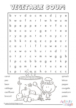 Vegetable Word Search