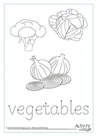 Vegetables Word Tracing
