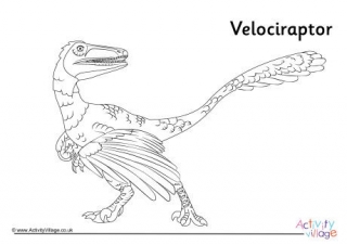 Velociraptor Colouring Page 2