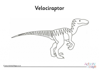 Velociraptor Colouring Page