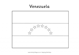 Venezuela Flag Colouring Page