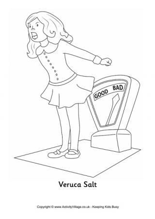 Veruca Salt Colouring Page