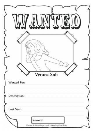 Veruca Salt Wanted Poster