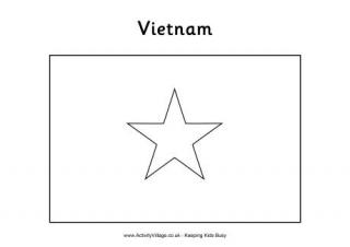Vietnam Flag Colouring Page