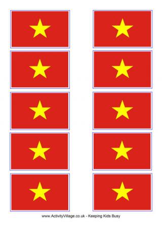 Vietnam Flag Printable