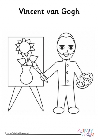 Vincent van Gogh Colouring Page