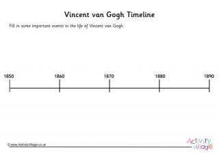 Vincent van Gogh Timeline Worksheet