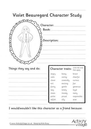 Violet Beauregard Character Study