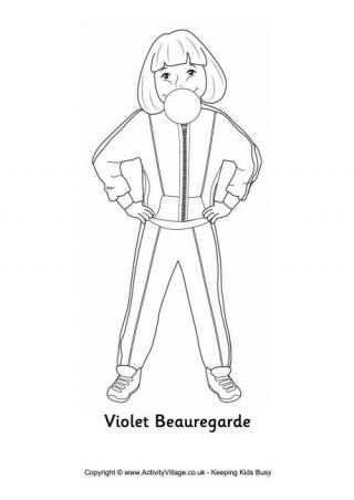 Violet Beauregarde Colouring Page