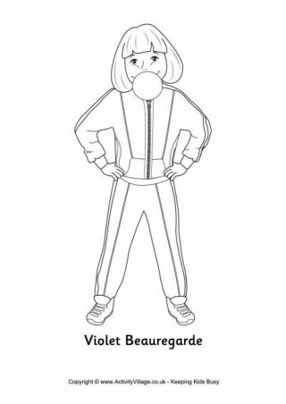 Violet Beauregarde Colouring Page