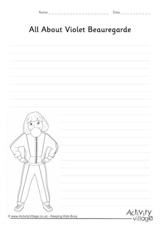 Violet Beauregarde worksheet