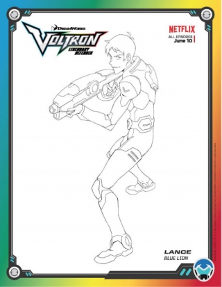 Voltron Legendary Defender Colouring Page - Lance