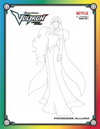 Voltron Legendary Defender Colouring Page - Princess Allura