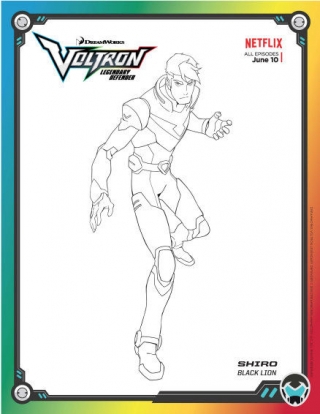 Voltron Legendary Defender Colouring Page - Shiro