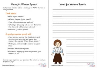 Votes for Women Speech