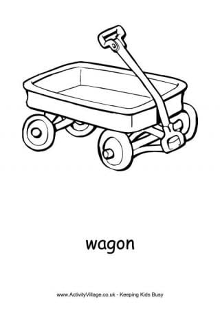 Wagon Colouring Page
