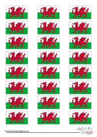 Wales Mini Flags Printable