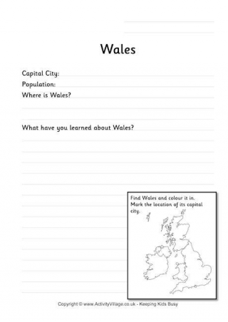 Wales Worksheet