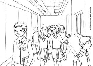 Walk Don't Run Colouring Page