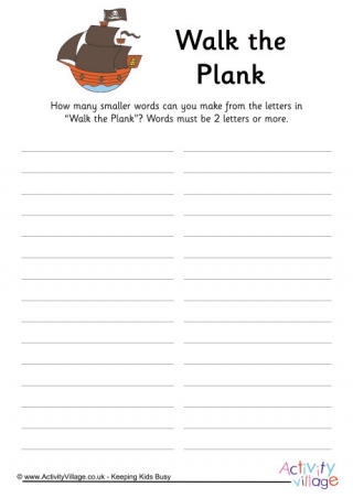 Walk The Plank How Many Words