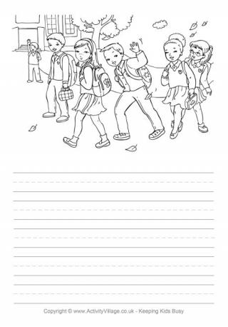 Walking to School Story Paper