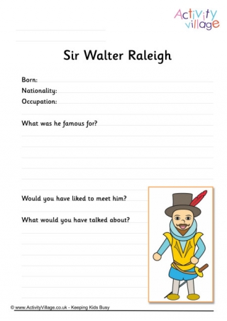 Walter Raleigh Worksheet 