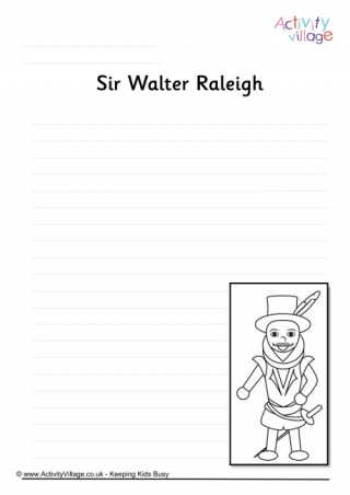 Walter Raleigh Writing Page