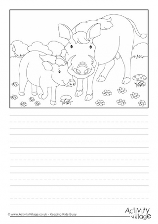 Warthogs scene story paper