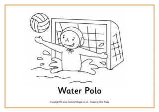 Water Polo Colouring Page