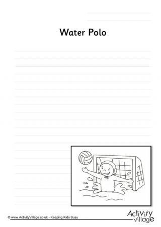 Water Polo Writing Page