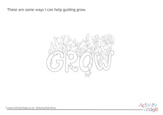 Ways I Can Help Guiding Grow Worksheet