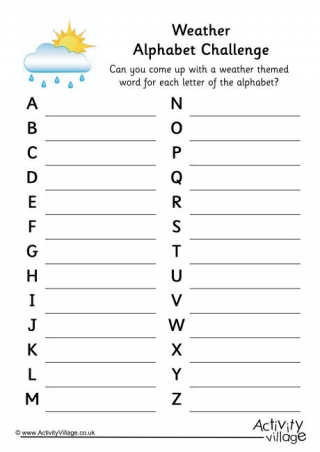 Weather Alphabet Challenge