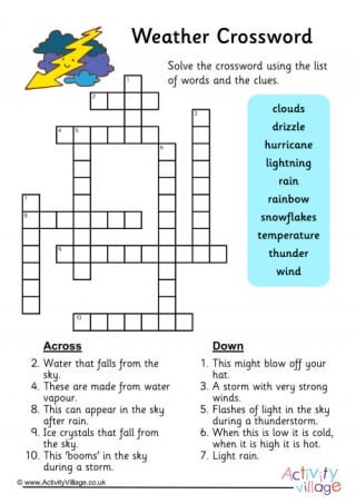 Weather crossword