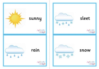 Weather Flash Cards - Large