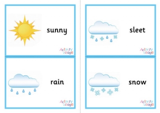 Weather Flash Cards - Large