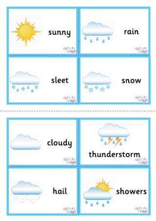 Weather Flash Cards - Small