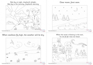 Weather Myths Colouring Pages