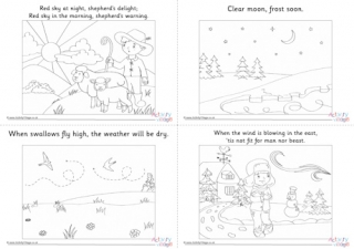 Weather Myths Colouring Pages