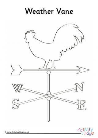 Weather Vane Colouring Page