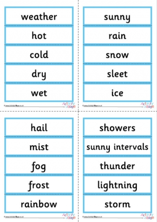 Weather Word Cards