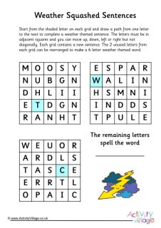 Weather Word Puzzles