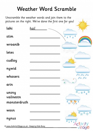 Weather Word Scramble